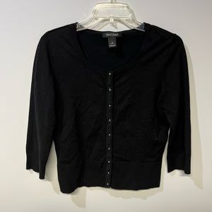 WHBM Black Cardigan Sweater